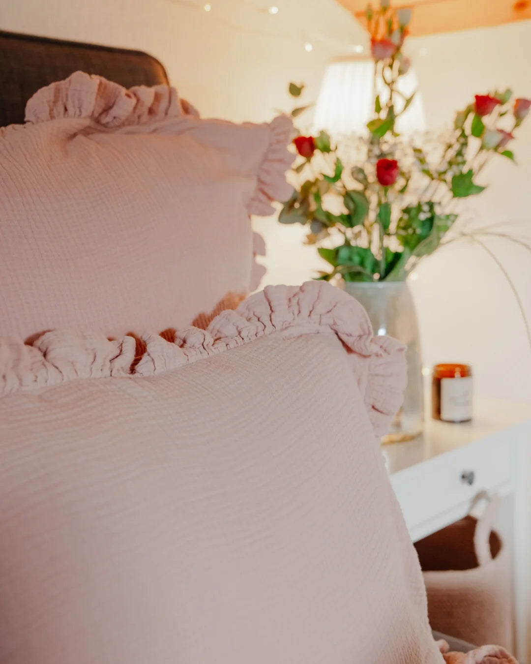 Rüschenbettwäsche blush