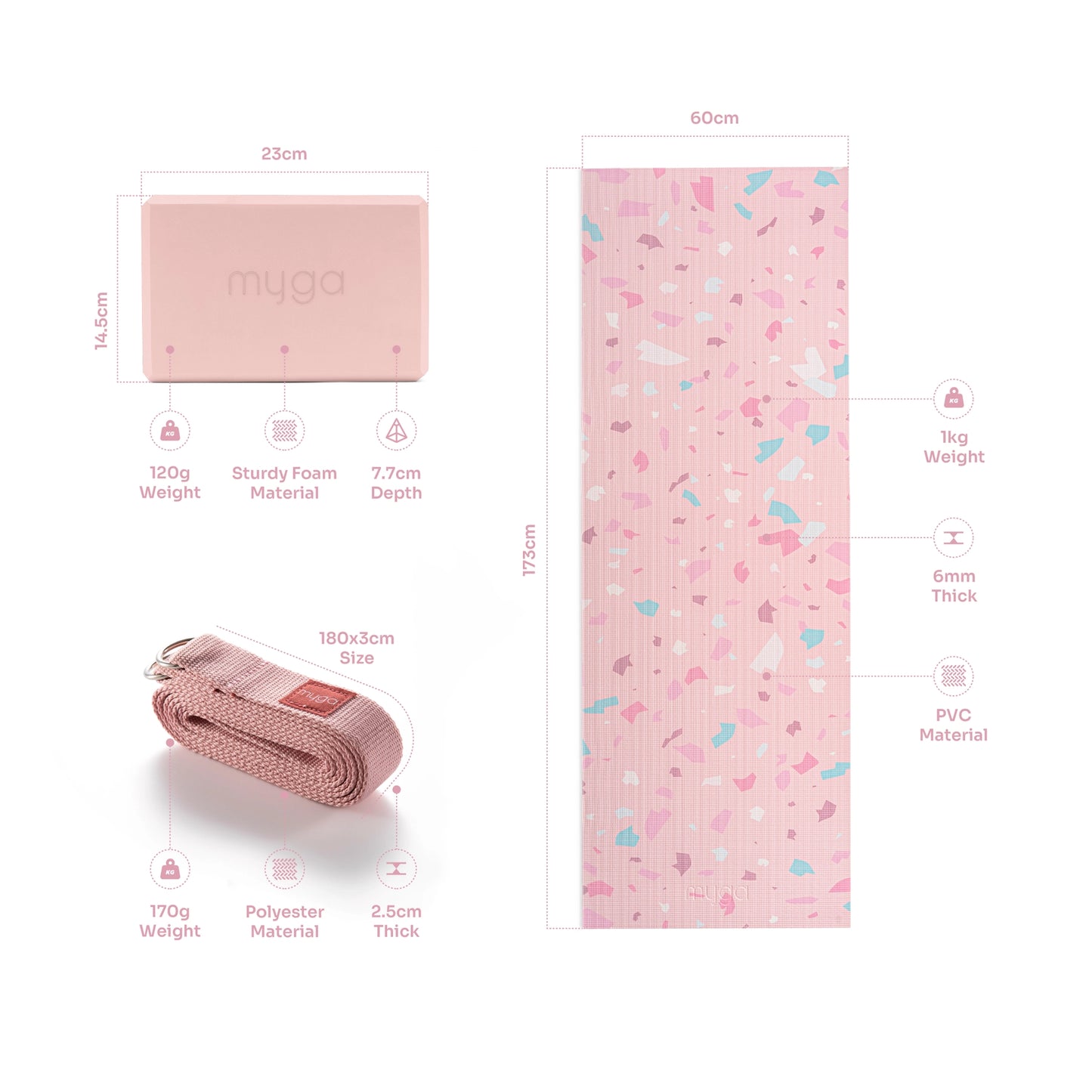 Yoga Starter Kit, terrazzo