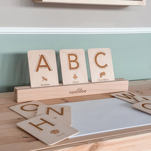 Sensorische Buchstabenkarten Set