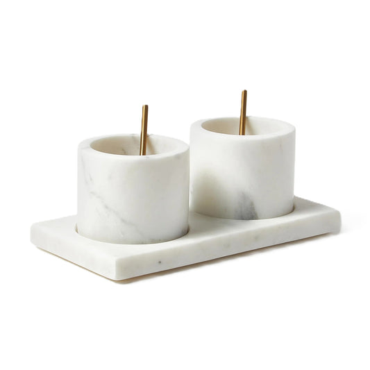 Westwing Marmor-Servier-Set Agata, 5er-Set
